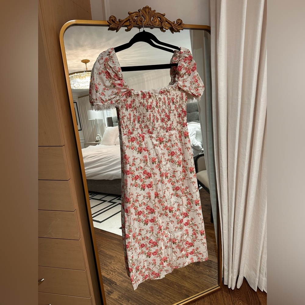 House of Cb - Bellucci, Rose Print, size L 8-10 - Picture 2 of 4